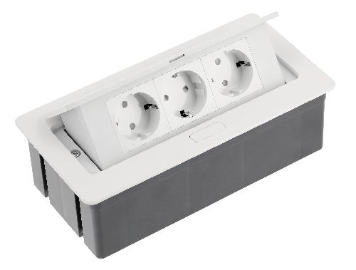 Подовжувач GTV SOFT 3 розетки SCHUKO провід 1,5м з вилкою Білий