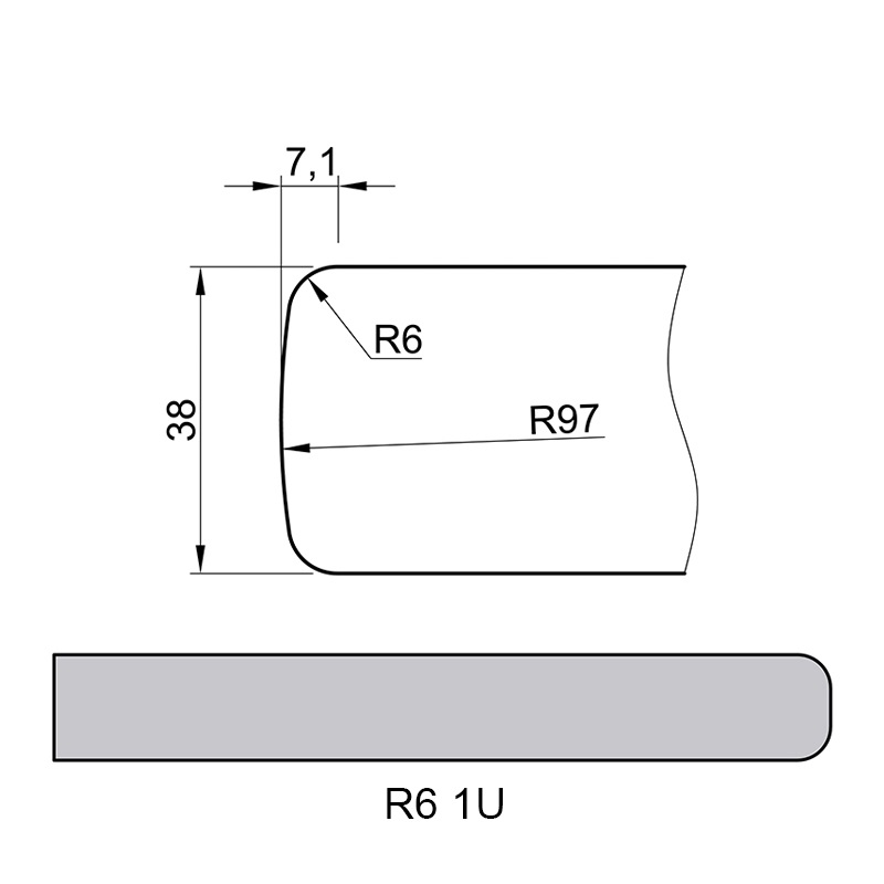  L157 Мармур Каталонія 1U R6 38х4200х600мм