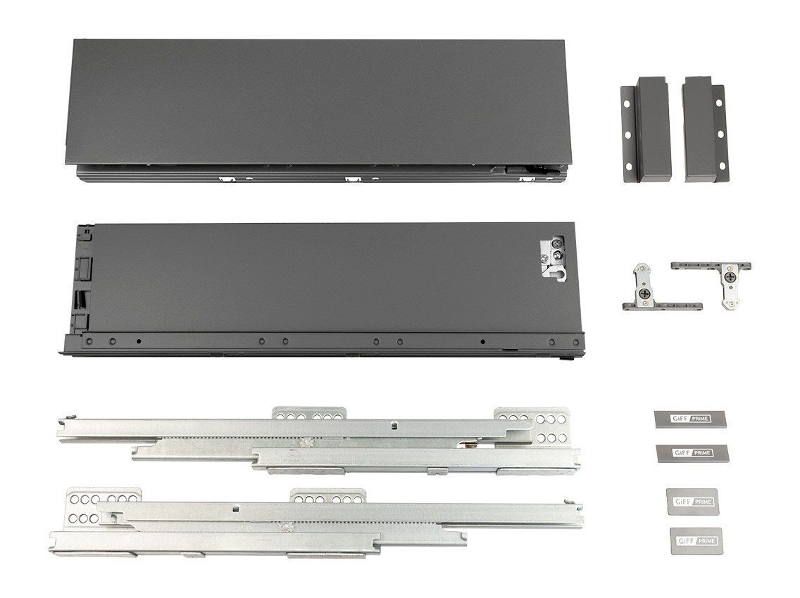Висувний ящик FlatBox L=450 H=116 графіт GIFF PRIME