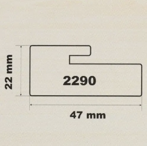 2290 чорний 2800 * 225 * 65 / уп 12 шт /
