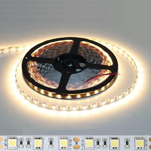 Светодиодная лента (неизолированная) SMD2835-120L W, 9W/м, 8 мм білий холодний (бухта 5 м)