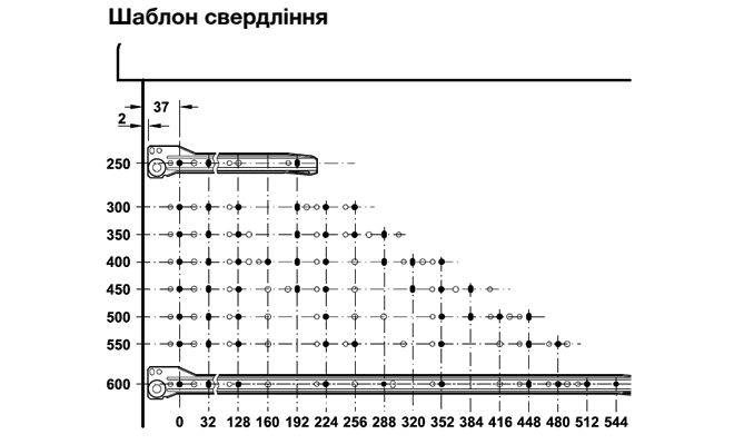 Направляюча роликова частковий висув 300 мм 15 кг 431.16.701